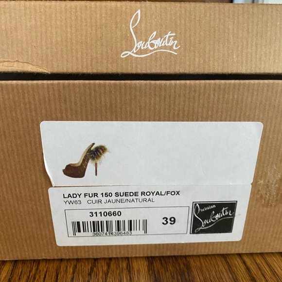 CHRISTIAN LOUBOUTIN Suede Royal Fox Lady Fur 150 Pumps - Size 39 - Picture 8 of 8